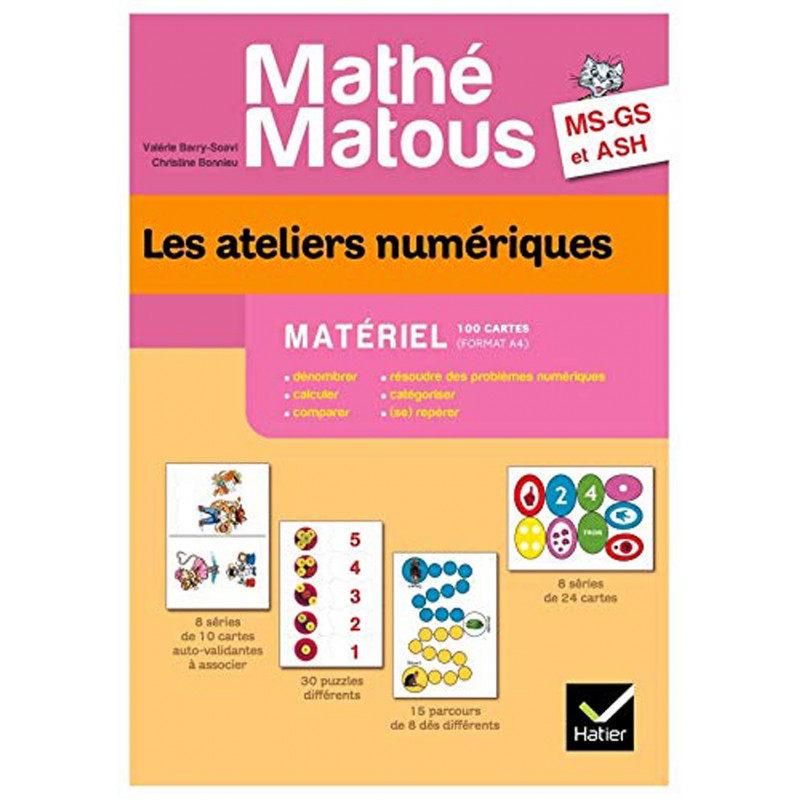 Les ateliers numériques MS-GS et ASH Mathé-matous - Matériel 100 cartes